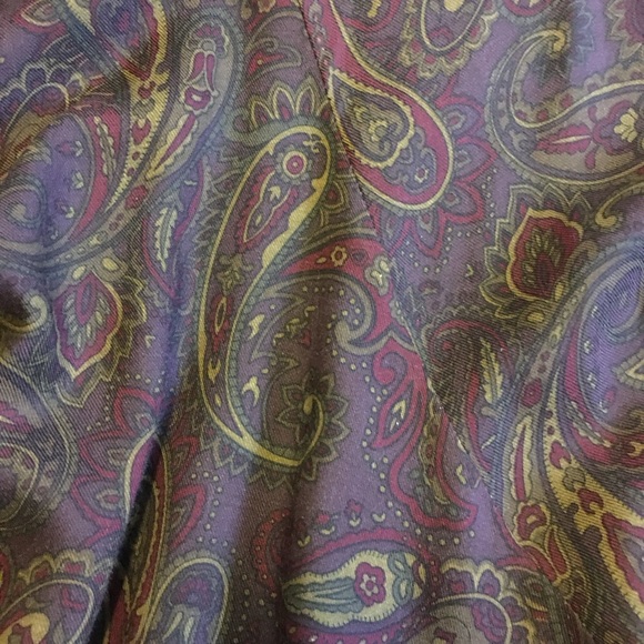 Brown paisley Wilderland (made in Montana) flared rayon skirt - Picture 5 of 10